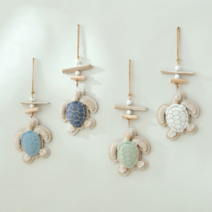 Mediterranean Style 3D Sea Turtle <b>Wall</b> Hanging Ornament Wood Color Home <b>Decor</b> Entryway Living Room Bedroom Decoration - Product Image 3