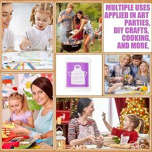 Delantales Desechables para Niños, Transparentes, para Pintar, en Bolsa Retráctil, Impermeables, Resistentes al Aceite, con Relieve, de PE, para Uso Doméstico - Product Image 2