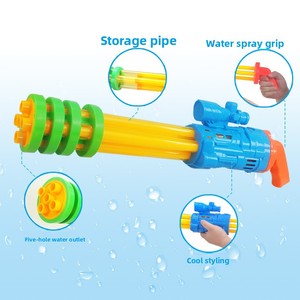 Pistola de agua de plástico estilo Gatling, novedad de verano, cañón de agua de gran capacidad, juguete para jóvenes al aire libre. - Product Image 3