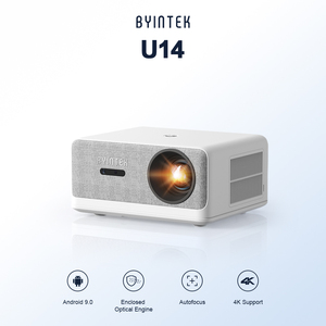 Projecteur intelligent <span class=keywords><strong>BYINTEK</strong></span> U14 2026, 750 ANSI réels, 4K, Android 9, mise au point automatique et correction trapézoïdale, moteur optique scellé anti-poussière, cinéma maison - Product Image 1
