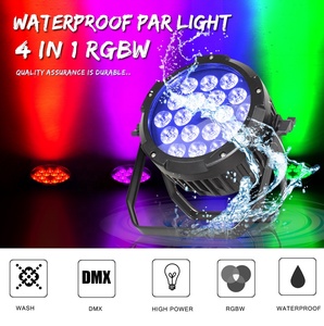Chống Thấm Nước Par Can 18X18W 6in1 RGBWA UV DJ Par Lights Đảng Ngoài Trời Giai Đoạn DMX Kiểm Soát DJ 18X12 Wát 4in1 Par Can Pool Rửa Tường - Product Image 2