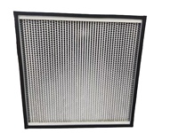 Filtro de aire de aluminio plisado profundo Sala limpia Nuevos componentes de núcleo de panel de condición con medios de fibra de vidrio