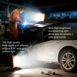 Lampe de <span class=keywords><strong>travail</strong></span> LED portable rechargeable par USB de type C, lumière de <span class=keywords><strong>travail</strong></span> LED à couleur réglable, lampe de camping d'urgence avec fonction SOS et stroboscopique - Product Image 3