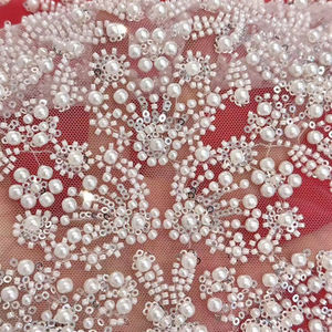 패션 스페인어 레이스 두바이 반짝이 레이스 패브릭 메쉬 터키 이브닝 드레스 - Product Image 1