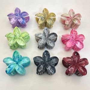<span class=keywords><strong>Pince</strong></span> à cheveux motif marbre et <span class=keywords><strong>fleur</strong></span>, nouveau style, <span class=keywords><strong>pince</strong></span> à fleurs mélangées, <span class=keywords><strong>pince</strong></span> requin mignonne, accessoire capillaire - Product Image 3