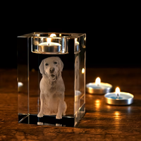 Support de bougie chauffe-plat en cristal personnalisé, cube en verre écologique, cadeau d'affaires de Pâques, décoration intérieure