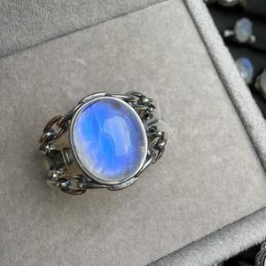 Оптовая продажа: роскошное кольцо ручной работы из серебра 925 пробы с натуральным лунным камнем для исцеляющих украшений, женский свадебный подарок - Product Image 4