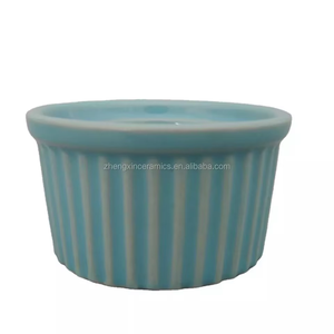 Vente en gros de moules à pâtisserie écologiques en porcelaine rose et bleue pour pudding, dessert, <span class=keywords><strong>fromage</strong></span>, <span class=keywords><strong>soufflé</strong></span>, gâteau, <span class=keywords><strong>ramequin</strong></span> en céramique - Product Image 4
