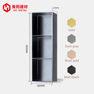 맞춤형 샤워 액세서리 벽걸이 형 스테인레스 스틸 매트 블랙 틈새 선반 <span class=keywords><strong>3</strong></span> 층 - Product Image 4