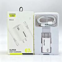 Cargador Rápido USB C de 67W con Enchufe EU/US para Xiaomi, Carga Turbo USB Tipo C PD, Cargador Rápido de 67W para Teléfono Móvil, Adaptador de Viaje USB-C