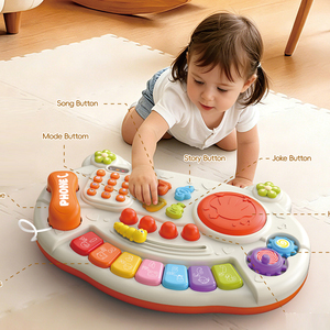 Juguete Musical Multifuncional de Teléfono para la Educación Temprana de los Niños, Teléfono de Plástico de Simulación, Juego para Interiores - Product Image 1