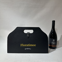 Boîte cadeau pour vin en cuir PU multifonctionnelle avec logo gravé, impression couleur intégrale et poignée