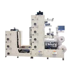 HSS-320-8 8 color 320mm Width Sticker Label Flexo Printing Machine Press