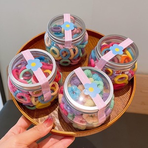 Élastiques à cheveux colorés en caoutchouc pour enfants coréens, bandeaux élastiques pour filles, serviettes à cheveux, chouchous qui ne blessent pas - Product Image 4