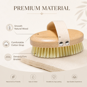 Éponge exfoliante pour le corps en bois dur avec poils en sisal et sangle en <span class=keywords><strong>toile</strong></span> pour <span class=keywords><strong>bain</strong></span> et douche à sec - Product Image 4