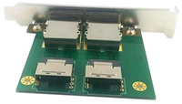 Adaptador Convertidor de Datos HD Fervit Mini SAS 2 SFF-8088 a 2 SFF-8087 con Soporte