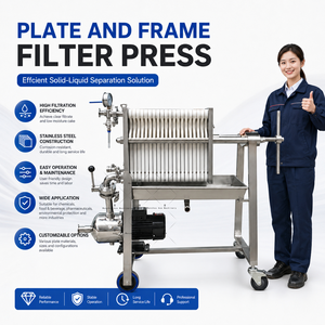 Filtro de placas y marcos de acero inoxidable Ace para leche/zumo/vino/cerveza/aceite - Prensa de filtro de placas - Product Image 4