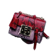 Nouveauté : Sac à main bandoulière pour femme en cuir tendance, motif peau de serpent gaufré, design classique et élégant