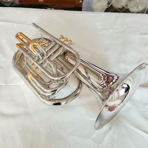 Trompeta Tenor Profesional de Marcha en Sib, <span class=keywords><strong>con</strong></span> Tres Válvulas de Pistón, Acabado Plateado, Material de Latón, Venta al por Mayor del Fabricante - Product Image 6
