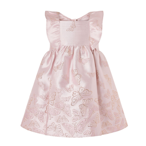 Private label butterfly pattern baby girls kids birthday party wear dress for girls jacquard fancy party dresses for children - Product Image 1
