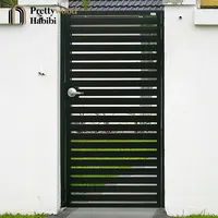 Prettywood moderno cortina de design principal horizontal, portão de alumínio fundido perfil da liga de alumínio