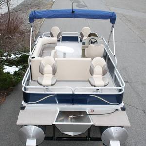 Neues Modell 2023: 7,0 m/23 Fuß Aluminium Angel- und Ausflugs-Pontonboote mit LED-Lichtleisten zum Verkauf - Product Image 2