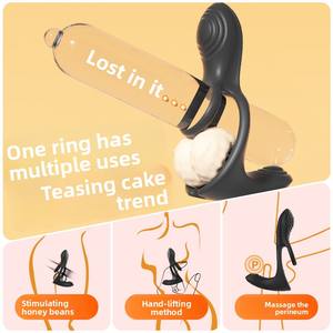 Anillo Vibrador Doble para Pene con Bloqueo de Precisión, Anillo de Resonancia para Parejas, Control Remoto Inalámbrico, Resistente al Agua IPX7 - Product Image 6