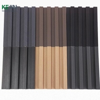 Persiennes composites modernes pour l'extérieur Panneau mural et plafond Panneau 3D cannelé PVC Lambrin Revêtement mural