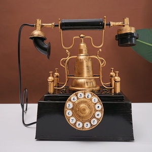 CY050 <span class=keywords><strong>Telefono</strong></span> Antico per Decorazione, Modello Classico Vintage, Artigianato in Metallo Fatto a Mano, Decorazione per la Casa - Product Image 2