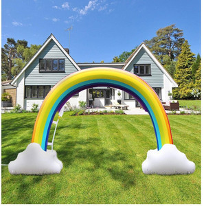 Inflatable Rainbow Water Arch <b>Spray</b> Play <b>Set</b> 200x160cm Outdoor Kids Garden Toy For Summer Fun - Product Image 3