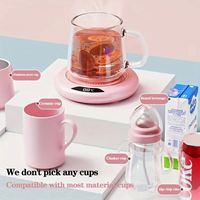 Sous-verre à température constante intelligent électronique USB 3 réglages de température chauffe-tasse à eau en métal pour le thé au lait pour le bureau