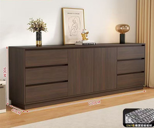 53 \ "oscuro rústico aluminio Metal Color granja cocina aparador <span class=keywords><strong>Buffet</strong></span> 3 cajones café Bar gabinete vidrio sala de estar gabinetes - Product Image 4
