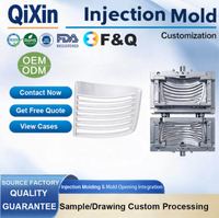 Fabricant de moules d'injection pour volets oscillants de climatiseur, fournisseur de pièces d'outillage pour lames de grille personnalisées multi-cavités en métal coulissant