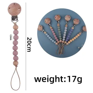 Clip para <span class=keywords><strong>chupete</strong></span> <span class=keywords><strong>de</strong></span> bebé, cuentas <span class=keywords><strong>de</strong></span> silicona <span class=keywords><strong>de</strong></span> <span class=keywords><strong>madera</strong></span>, Clip para <span class=keywords><strong>chupete</strong></span> sin Bpa, soporte para <span class=keywords><strong>chupete</strong></span> <span class=keywords><strong>de</strong></span> silicona, maniquí - Product Image 5