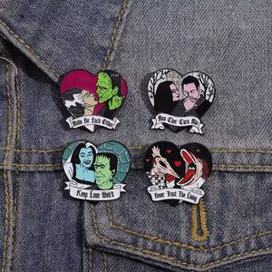 Pin de solapa Creative Movie & Film Series-Broche de aleación de diseño de personaje de corazón y amor de dibujos animados para accesorios de atuendo elegantes - Product Image 2