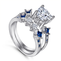 Bague en argent sterling 925 plaqué rhodium avec zircone blanche taille cœur, résistante au ternissement, cadeaux pour femmes, vente en gros