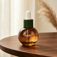 Flacons compte-gouttes en verre ambré pour huiles essentielles 20ml 30ml 50ml pour l'aromathérapie, l'huile capillaire, le sérum, l'huile à barbe, l'huile pour cuticules avec bouchons compte-gouttes