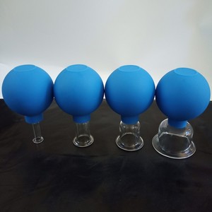 Globe Ventouses de thérapie par aspiration de qualité médicale, très vendues, en caoutchouc avec bulbe d'aspiration et ventouses en verre - Product Image 2