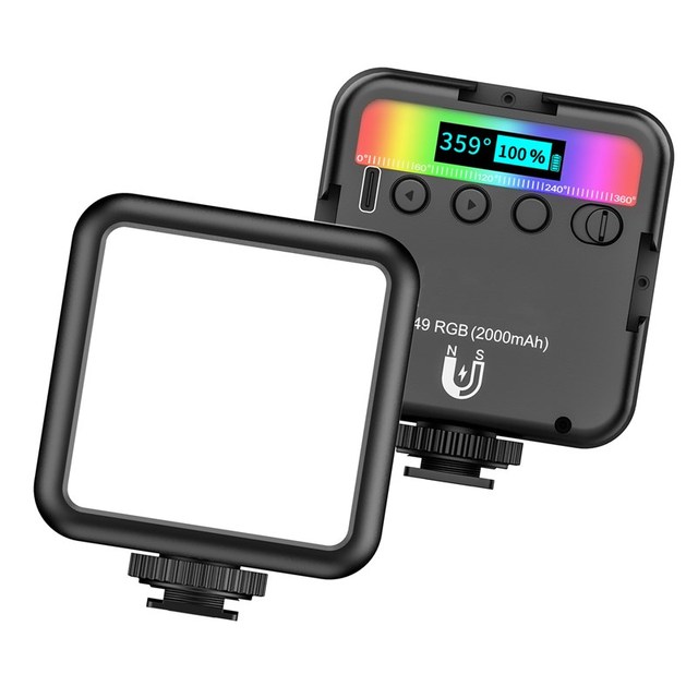 Rechargeable 49 RGB LED Light Video Light Portable Mini Photo Studio Light