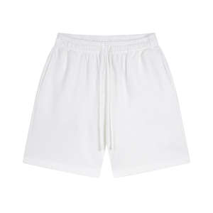 2025 nouveau Design été 420g Sport Style lavé eau vieilli Polyester/coton solide taille moyenne hommes Shorts - Product Image 5