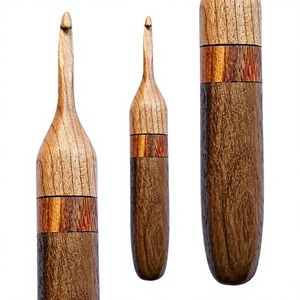 เข็มโครเชต์ไม้ HASAN CRAFT  รักษ์โลก ผิวเรียบ ทนทาน อุปกรณ์ถักมือ ปรับความยาวและความหนาได้ - Product Image 1