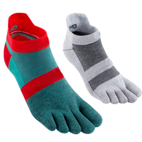 Chaussettes à 5 doigts pour hommes, en coton, respirantes, pour le sport
