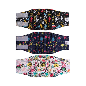 क्यूटेबोन हेलोलीन पुरुष कुत्ते डायपर धोने वाले कुत्ते के लिए बैलों के पेट बैंड स्टॉक में फैशन डिजाइन को लपेटता है - Product Image 1