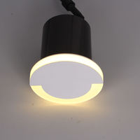 Luminaire mural d'angle LED encastré moderne 2026 pour éclairage de chemin, marches et escaliers 3W D55mm/D80mm en aluminium