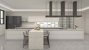 Conception d'armoires de cuisine modernes blanches avec construction en contreplaqué et MDF, espace multifonctionnel pour une maison élégante - Product Image 4