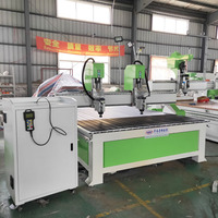 Routeur CNC à deux têtes pour le travail du bois 1325 1530 2025 Routeur CNC en bois Machine de routeur CNC de gravure 3d avec deux broches