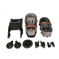 Double jumeaux bébé poussette landau combiné connecteur 3 en 1 avec siège auto