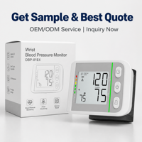 Tensiomètre automatique au poignet, sphygmomanomètre numérique, tonomètre médical pour usage domestique avec indicateur LED de l'OMS