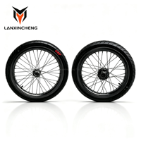 Kit de roues Supermoto Surron Light Bee LBX 17 pouces, aluminium CNC 7075, argent chromé, haute performance, pneus route 70/90-17 90/80-17