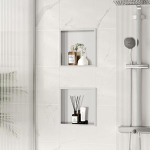 Nicchia Doccia Angolare Moderna in Acciaio Inox 304 <span class=keywords><strong>Salvaspazio</strong></span> e Impermeabile per il Mercato Europeo, Fornitore OEM - Product Image 1